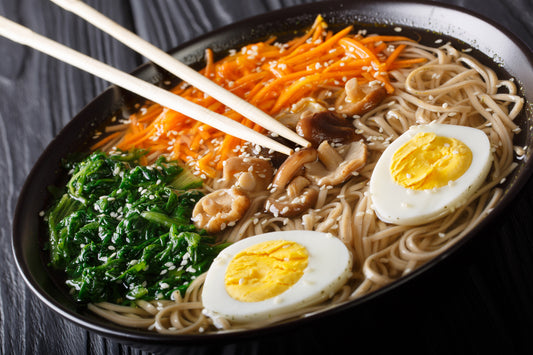 Sonny's Farm bone broth ramen with regeneratively farmed eggs