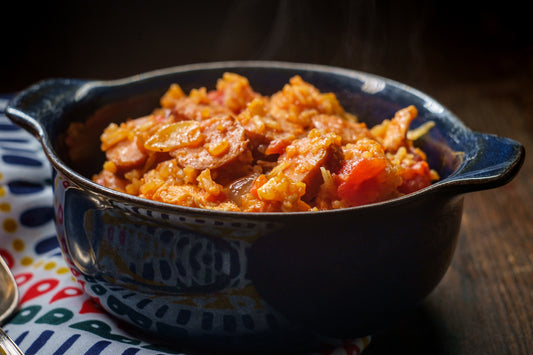 Sonny's Farm pastured pork Portuguese Linguica rice recipe