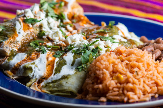 Leftover turkey enchiladas