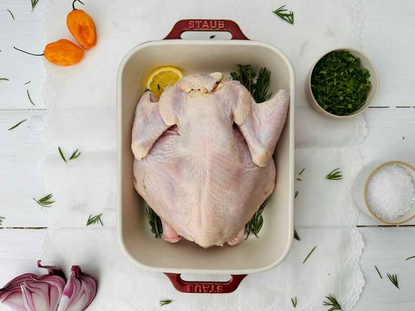 Sonny's Farm free-range pastured whole chicken for roasting